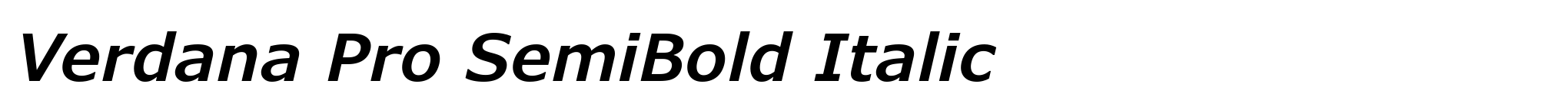 Verdana Pro SemiBold Italic image